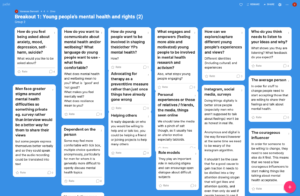 Screenshot of a padlet discussion board